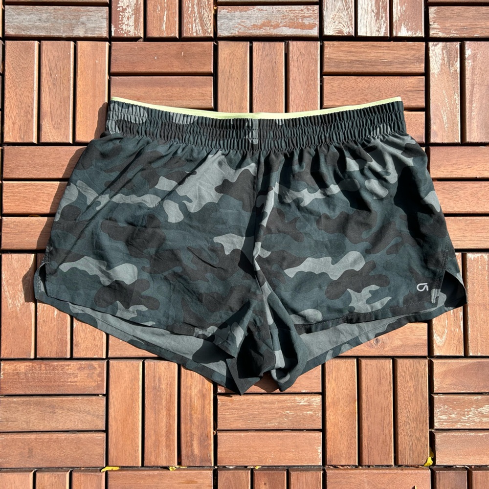 GapFit Teal Camo Lined Athletic Shorts